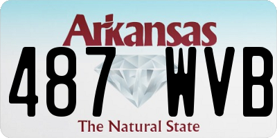 AR license plate 487WVB
