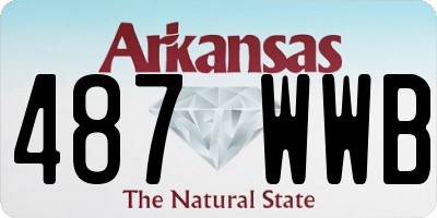 AR license plate 487WWB