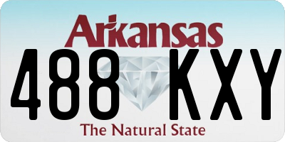 AR license plate 488KXY