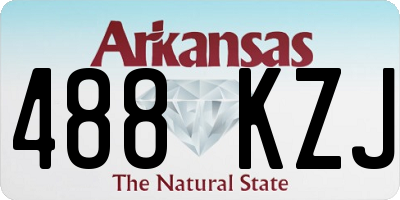 AR license plate 488KZJ