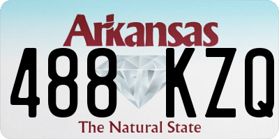 AR license plate 488KZQ