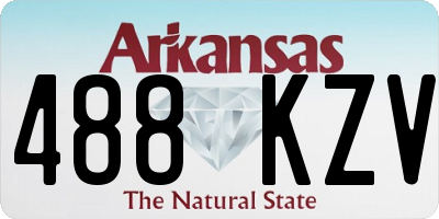 AR license plate 488KZV