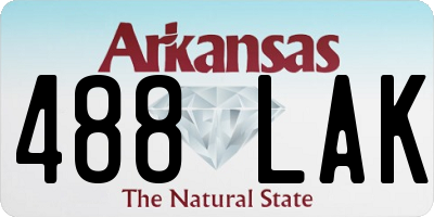 AR license plate 488LAK
