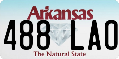 AR license plate 488LAO