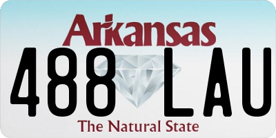 AR license plate 488LAU