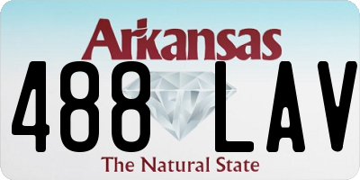 AR license plate 488LAV