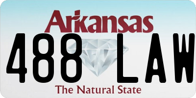AR license plate 488LAW