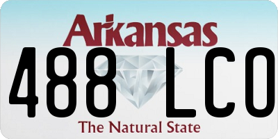 AR license plate 488LCO