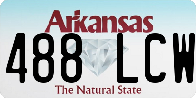 AR license plate 488LCW