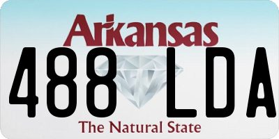 AR license plate 488LDA
