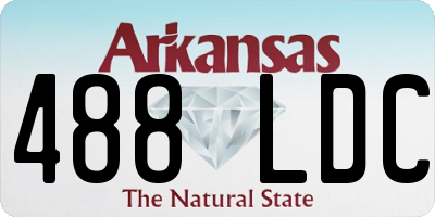 AR license plate 488LDC