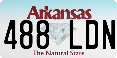 AR license plate 488LDN