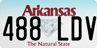 AR license plate 488LDV