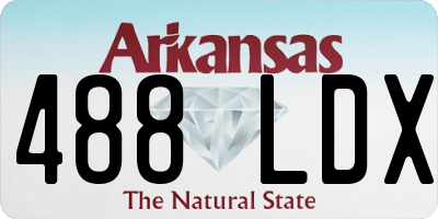 AR license plate 488LDX