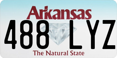 AR license plate 488LYZ
