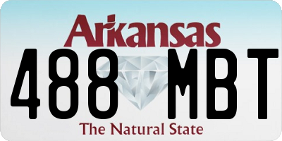 AR license plate 488MBT