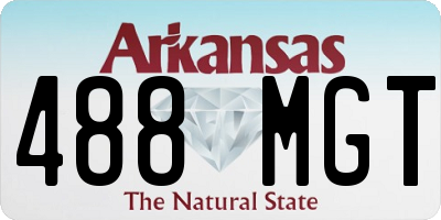 AR license plate 488MGT