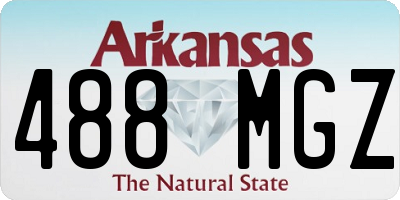 AR license plate 488MGZ