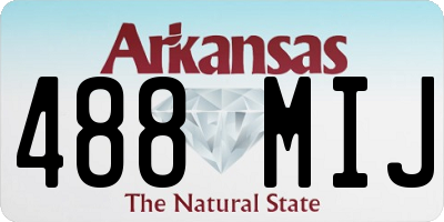 AR license plate 488MIJ