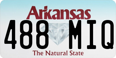 AR license plate 488MIQ