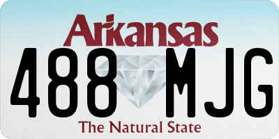 AR license plate 488MJG