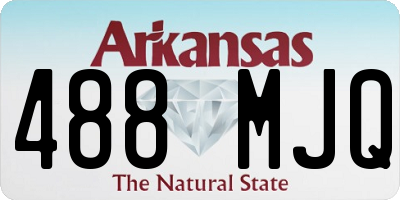AR license plate 488MJQ