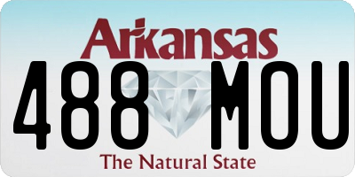 AR license plate 488MOU