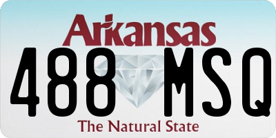 AR license plate 488MSQ