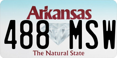 AR license plate 488MSW
