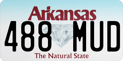 AR license plate 488MUD