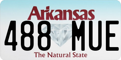 AR license plate 488MUE