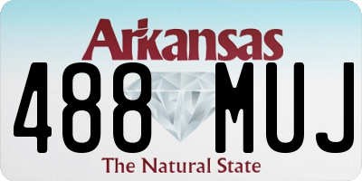 AR license plate 488MUJ