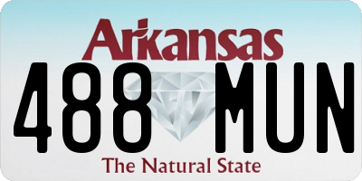 AR license plate 488MUN