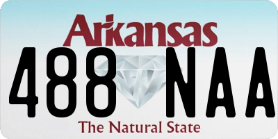 AR license plate 488NAA