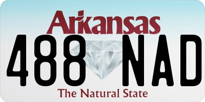 AR license plate 488NAD