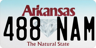 AR license plate 488NAM