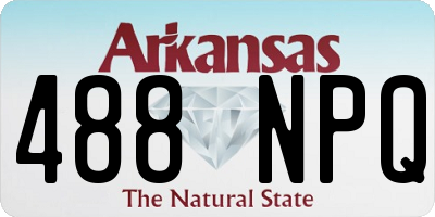 AR license plate 488NPQ