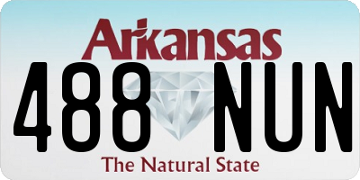 AR license plate 488NUN