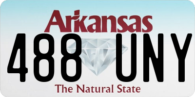 AR license plate 488UNY