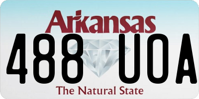 AR license plate 488UOA