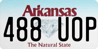 AR license plate 488UOP