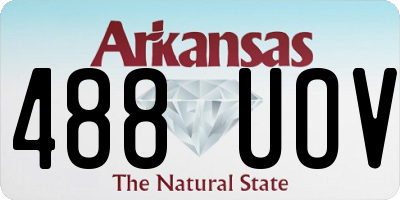 AR license plate 488UOV