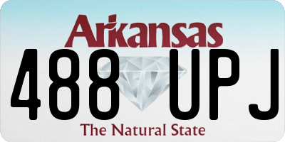AR license plate 488UPJ