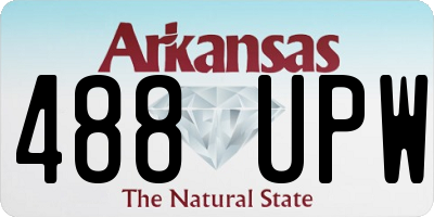 AR license plate 488UPW