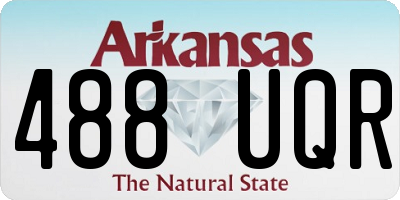 AR license plate 488UQR