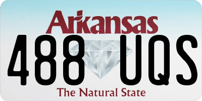 AR license plate 488UQS
