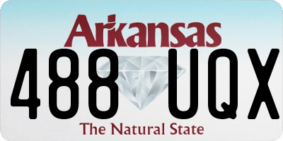 AR license plate 488UQX