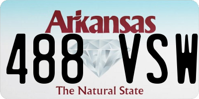 AR license plate 488VSW