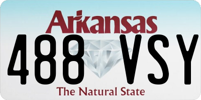 AR license plate 488VSY