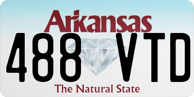AR license plate 488VTD